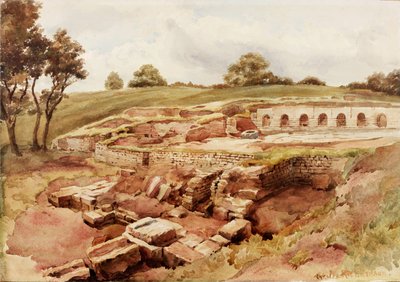 Die römischen Bäder, Chesters, North Tyne (Nordansicht) von Charles Richardson